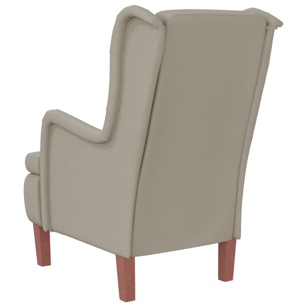 Кресло с крачета от каучук масив, светлосиво, кадифе