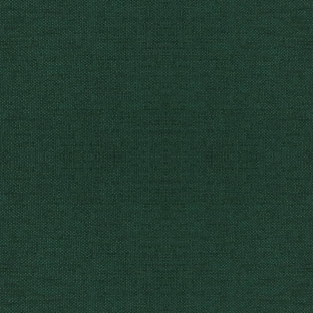 Табуретка с дървени крака, тъмнозелена, текстил