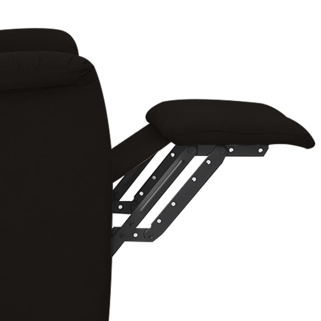 Изправящ масажен наклоняем стол, черен, микрофибърна тъкан