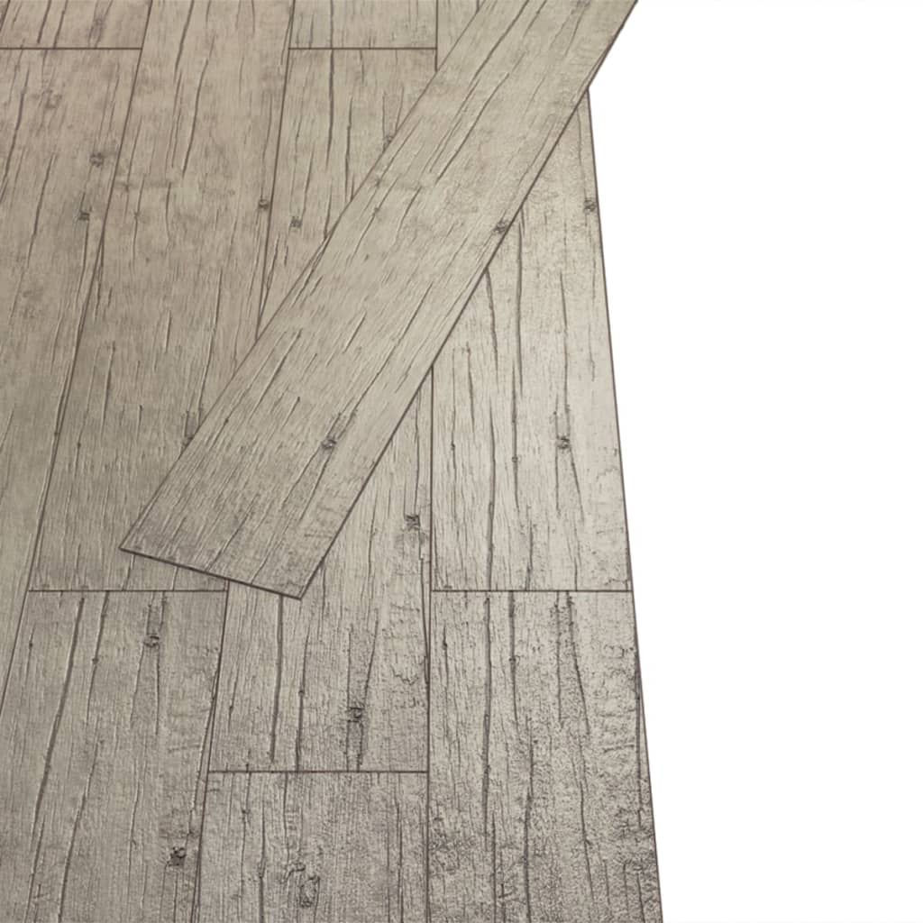 Самозалепващи подови дъски от PVC 5,21 кв.м. 2 мм цвят измит дъб