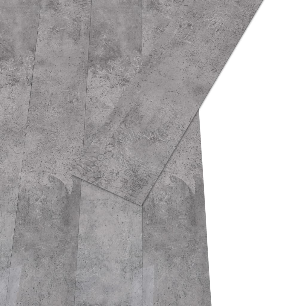 Самозалепващи подови дъски от PVC 5,21 м² 2 мм циментовокафяви