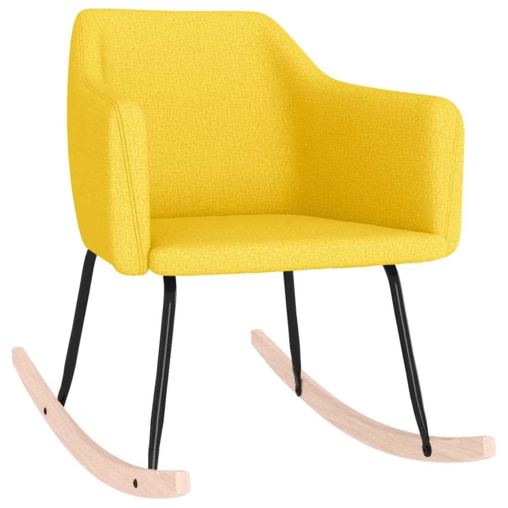Люлеещ стол, жълт, текстил