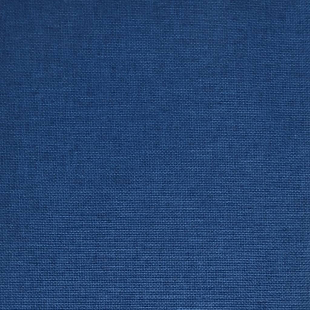 Бар табуретки, 2 бр, сини, текстил