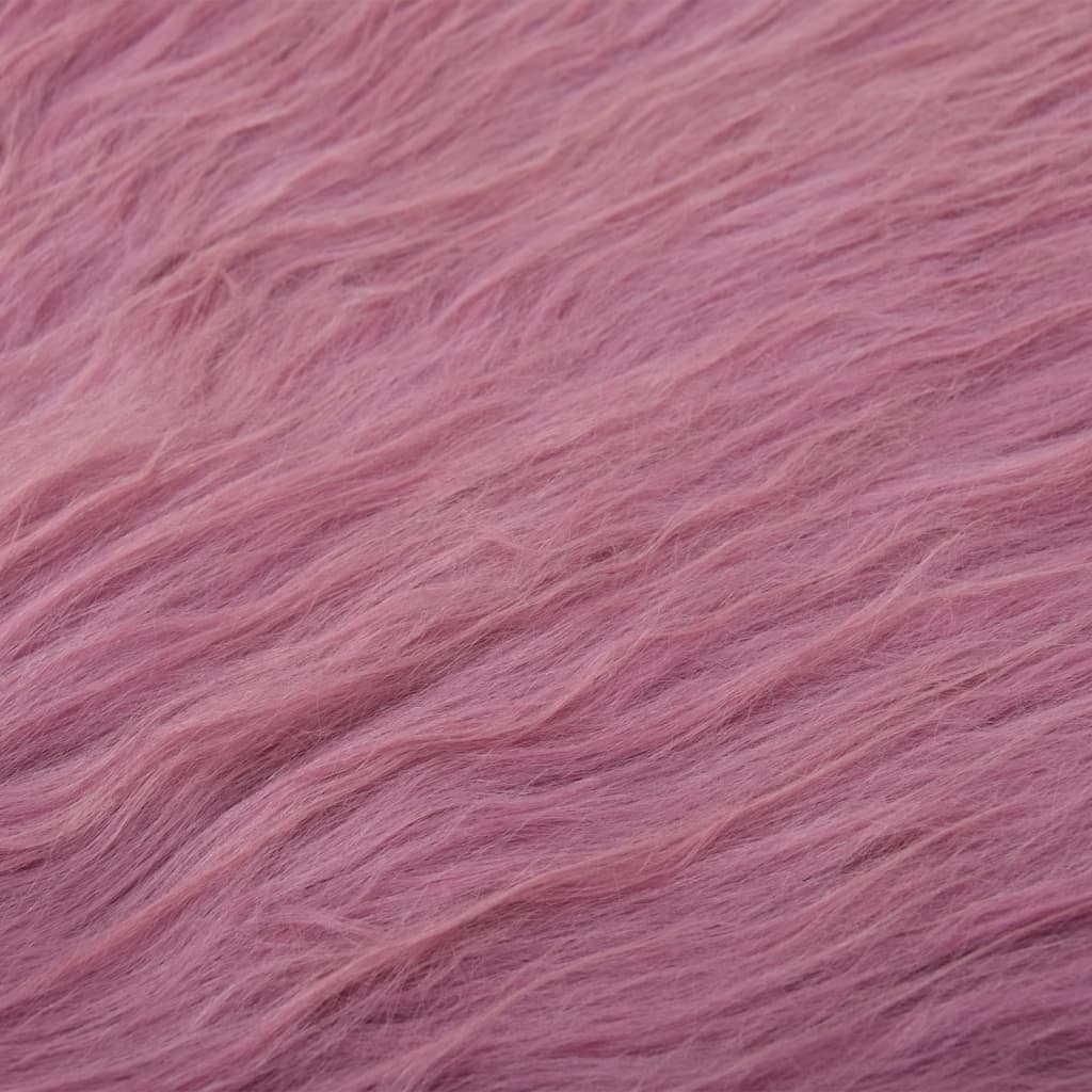 Покривало за стол от исландска овча кожа розово 70x110 см