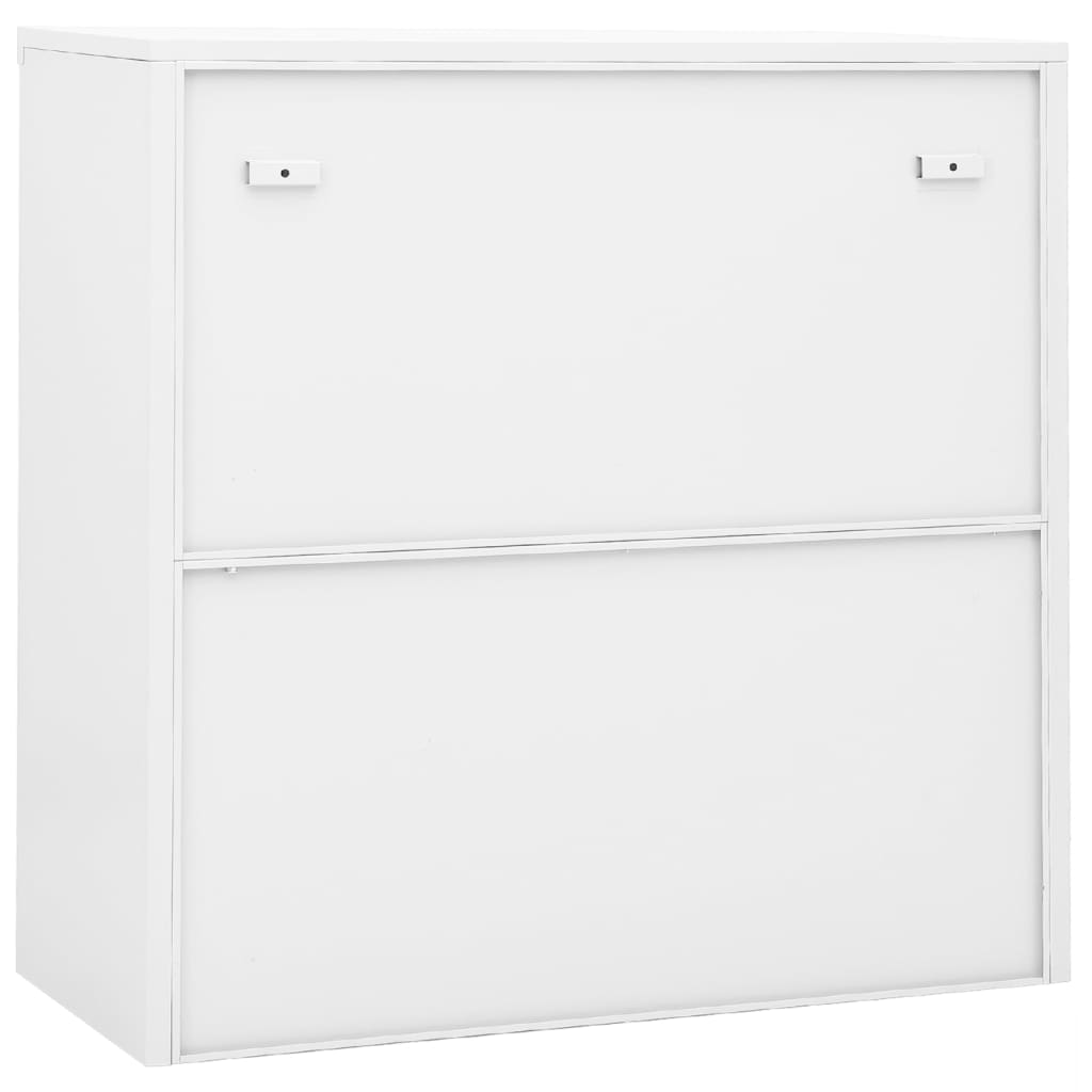 Офис шкаф с плъзгаща се врата, бял, 90x40x90 см, стомана