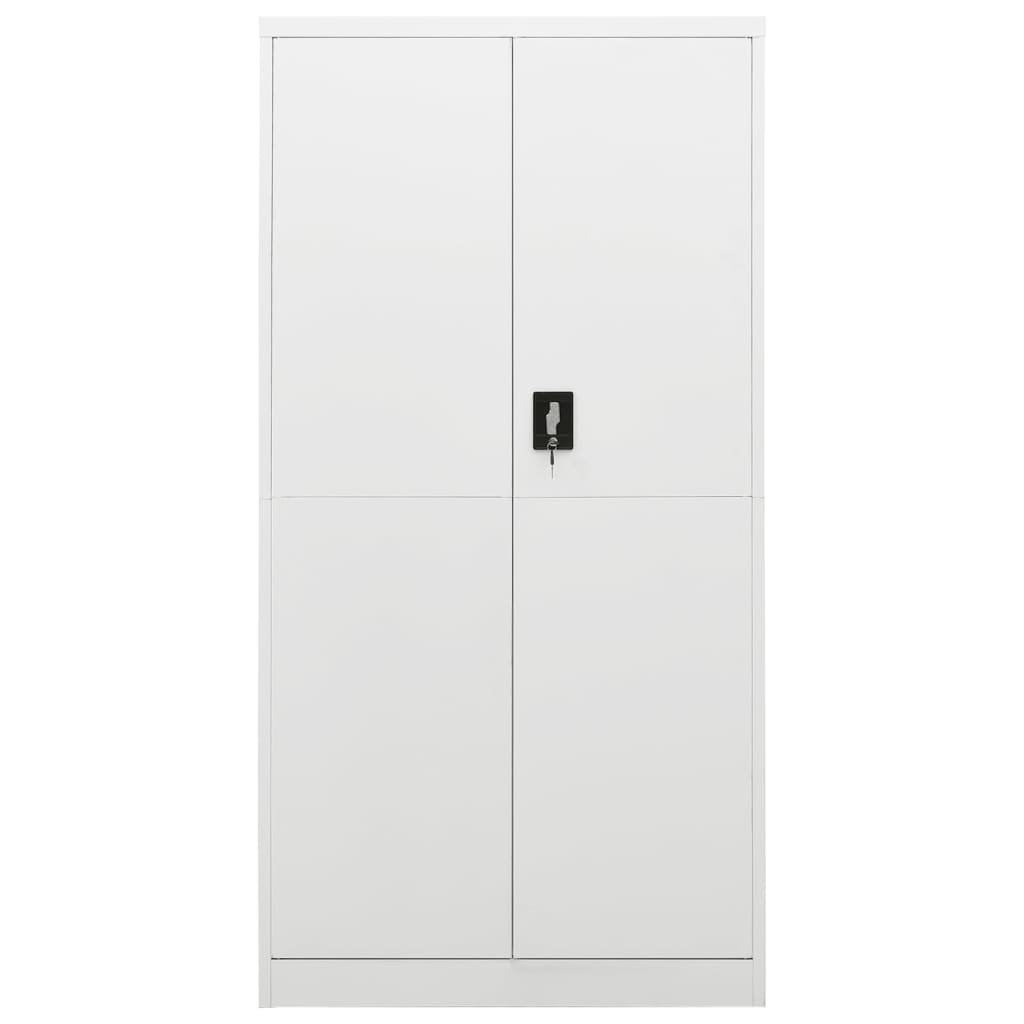 Заключващ се шкаф, бял, 90x40x180 см, стомана