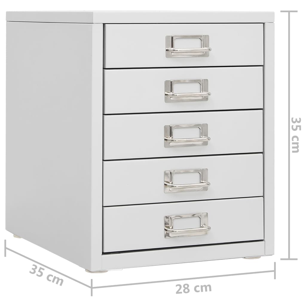 Офис шкаф, сив, 28x35x35 см, метал
