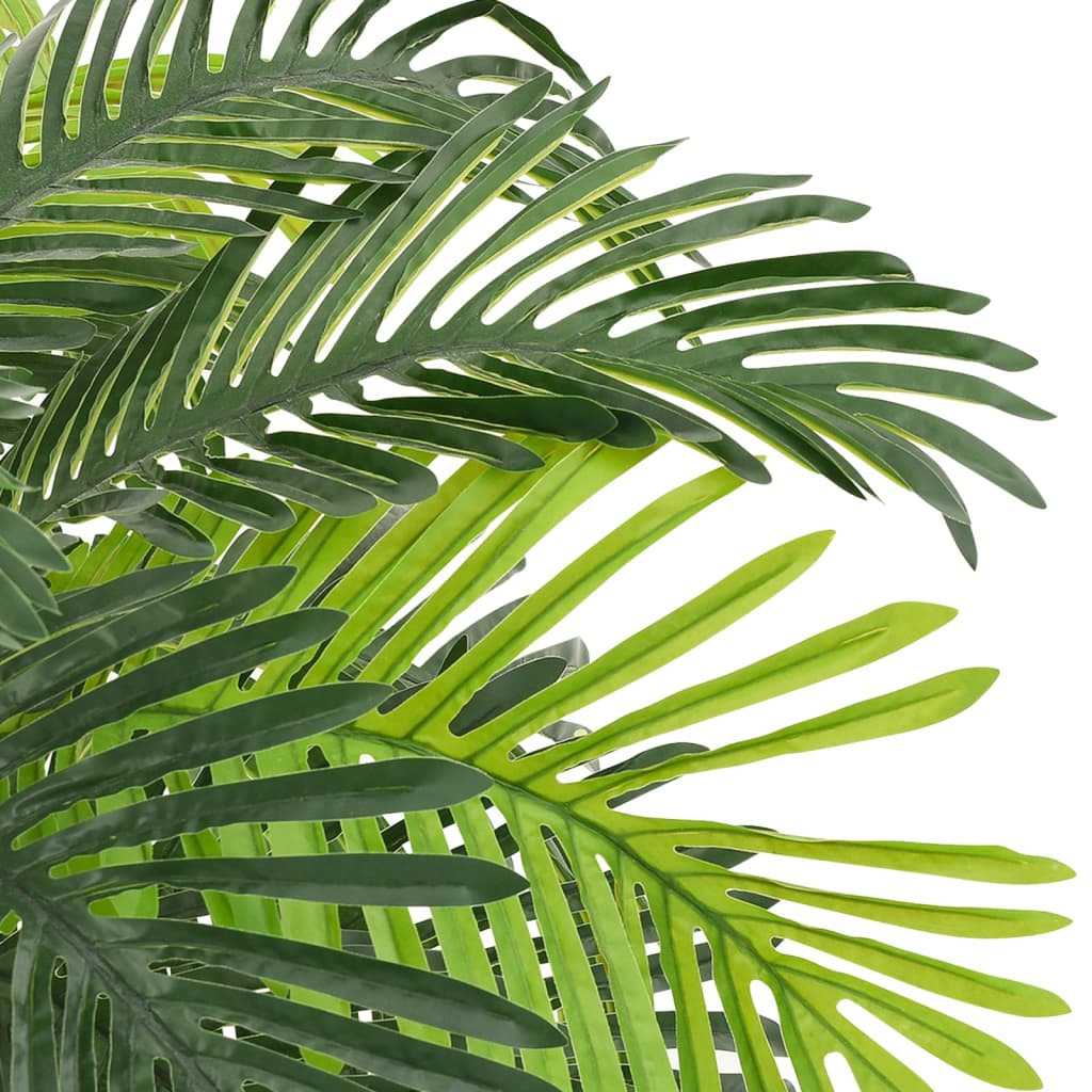 Изкуствена сагова палма със саксия, зелена, 90 см