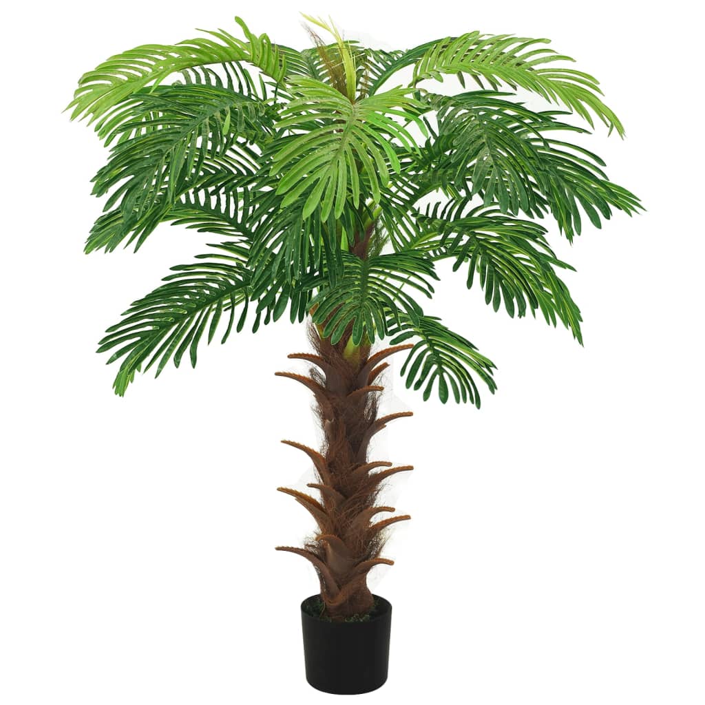 Изкуствена сагова палма със саксия, 140 см, зелена