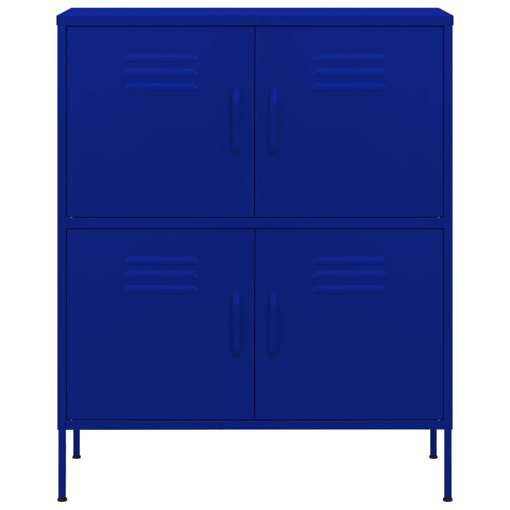 Шкаф за съхранение, нейви син, 80х35х101,5 см, стомана