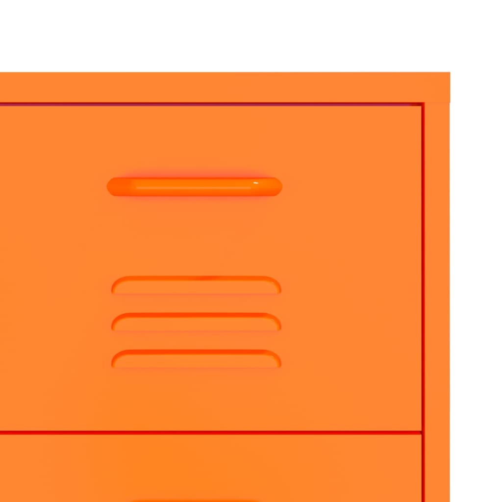 Шкаф с чекмеджета, оранжев, 80х35х101,5 см, стомана