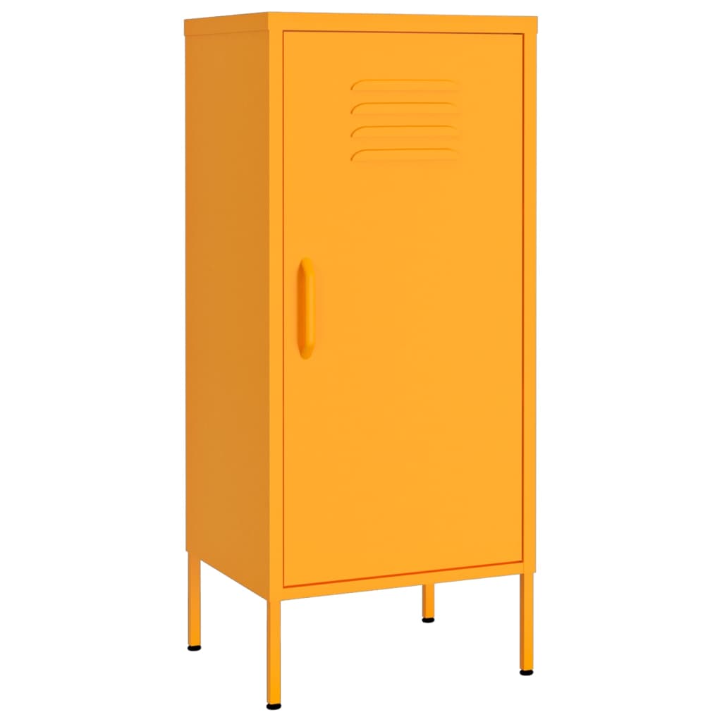 Шкаф за съхранение, горчица, 42,5x35x101,5 см, стомана