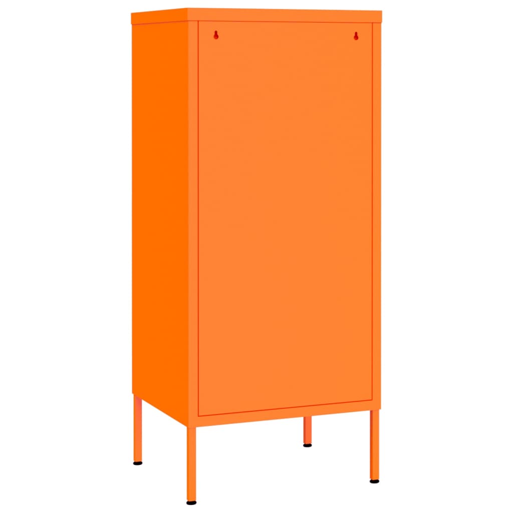 Шкаф за съхранение, оранжев, 42,5x35x101,5 см, стомана