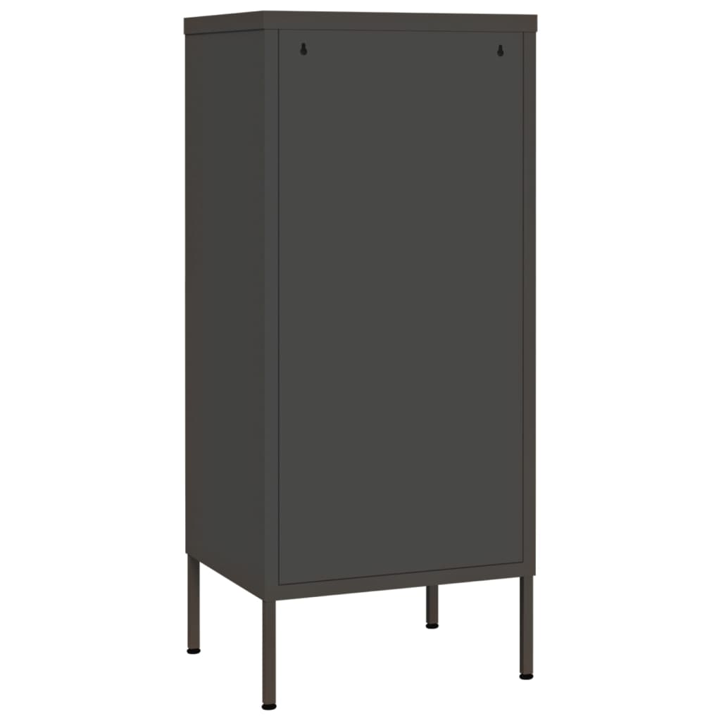 Шкаф за съхранение, антрацит, 42,5x35x101,5 см, стомана