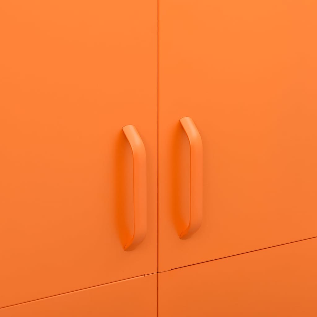 Гардероб, оранжев, 90x50x180 см, стомана