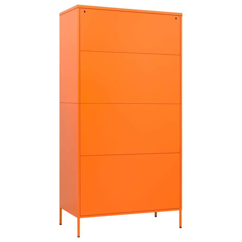 Гардероб, оранжев, 90x50x180 см, стомана