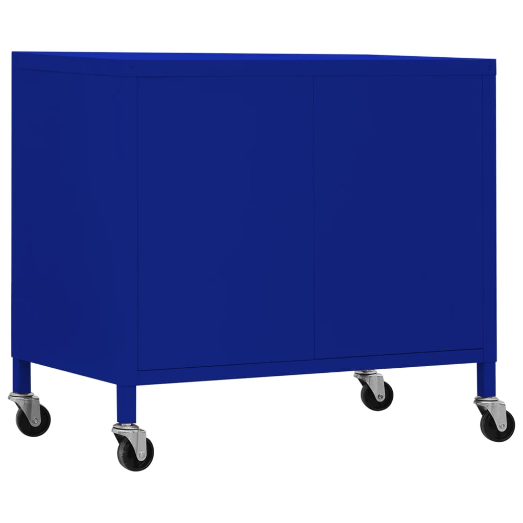 Шкаф за съхранение, нейви синьо, 60x35x56 см, стомана