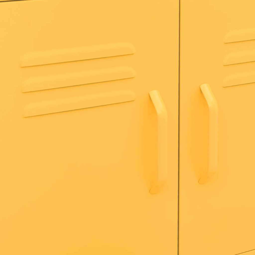 Шкаф за съхранение, горчица, 60x35x56 см, стомана