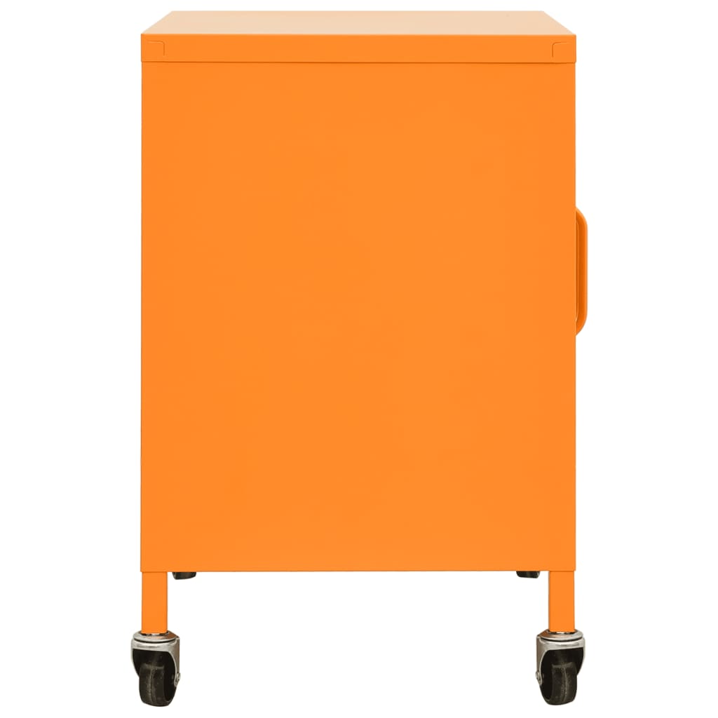 Шкаф за съхранение, оранжев, 60x35x56 см, стомана