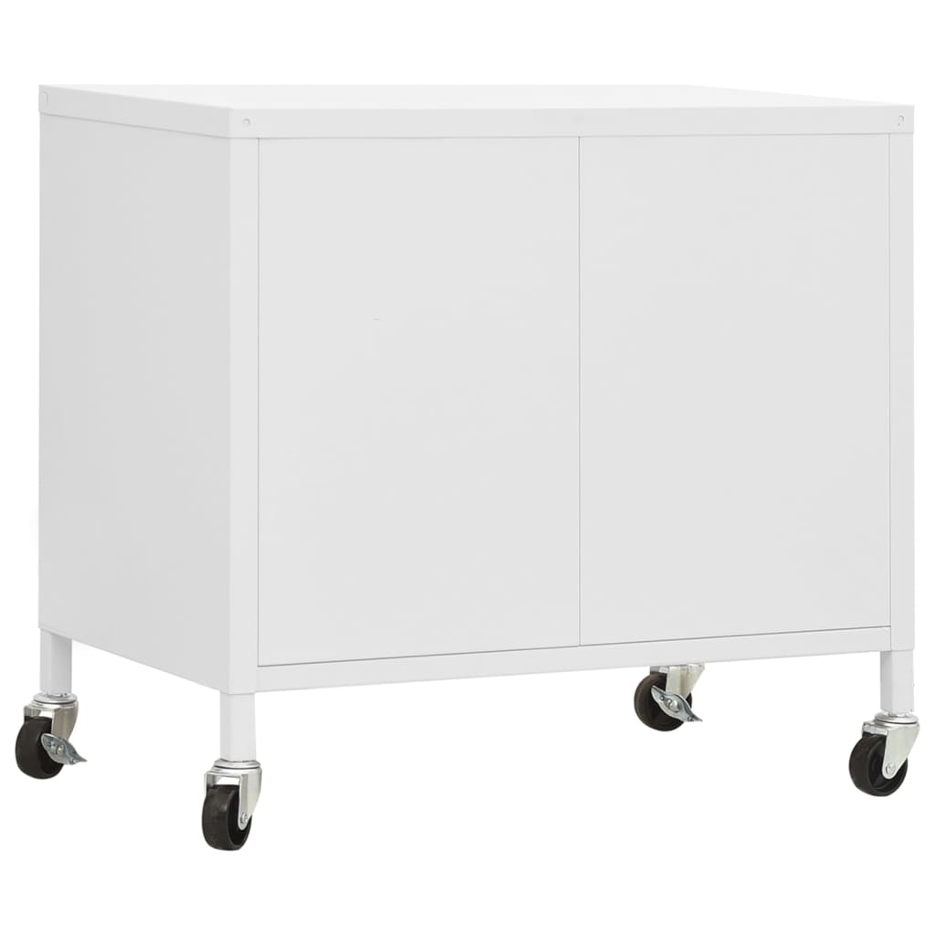 Шкаф за съхранение, бял, 60x35x56 см, стомана