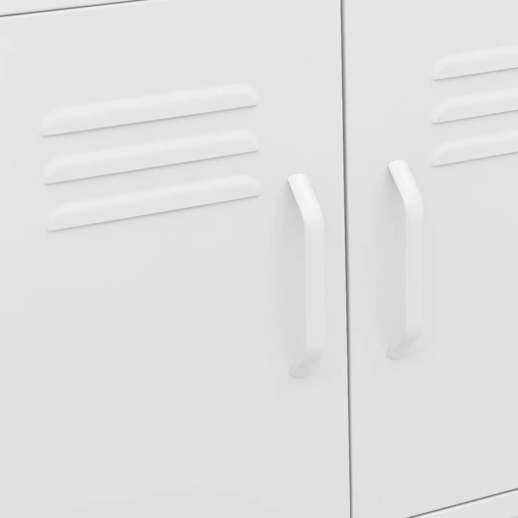 Шкаф за съхранение, бял, 60x35x56 см, стомана