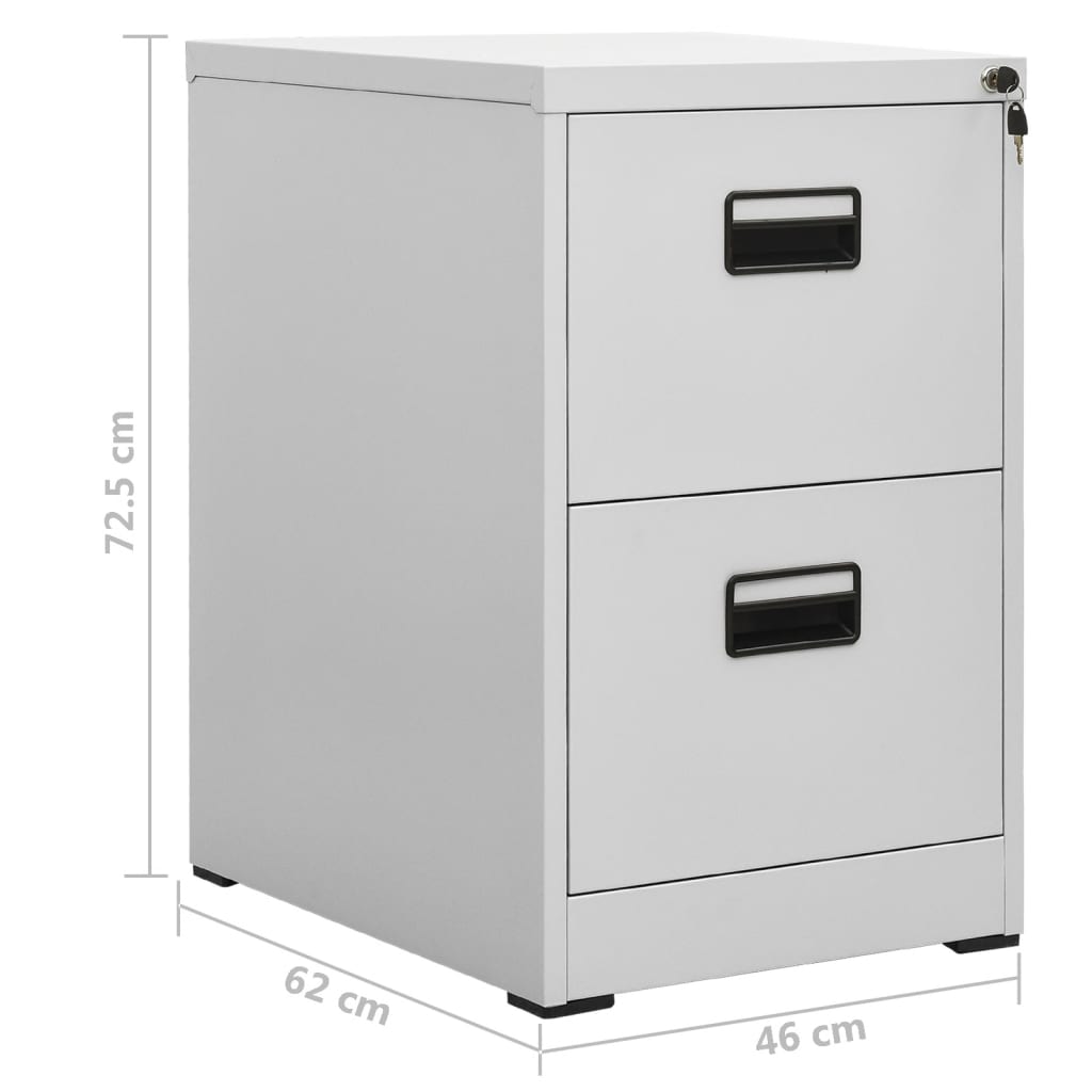 Шкаф за папки, сив, 46x62x72,5 cм, стомана