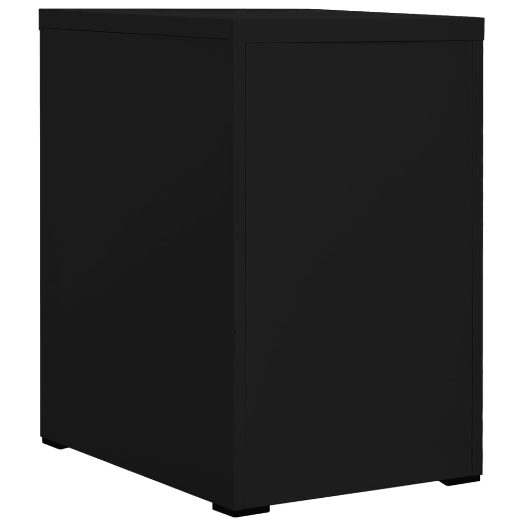 Шкаф за папки, черен, 46x62x72,5 cм, стомана