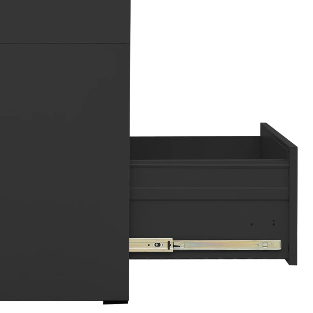 Шкаф за папки, антрацит, 46x62x164 cм, стомана