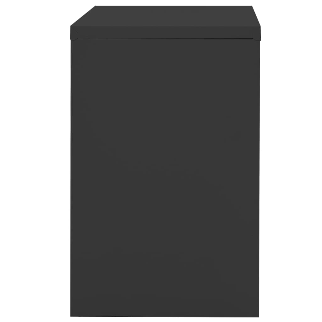 Шкаф за папки, антрацит, 90x46x72,5 cм, стомана