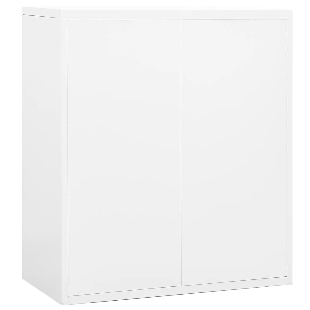 Шкаф за папки, бял, 90x46x103 cм, стомана