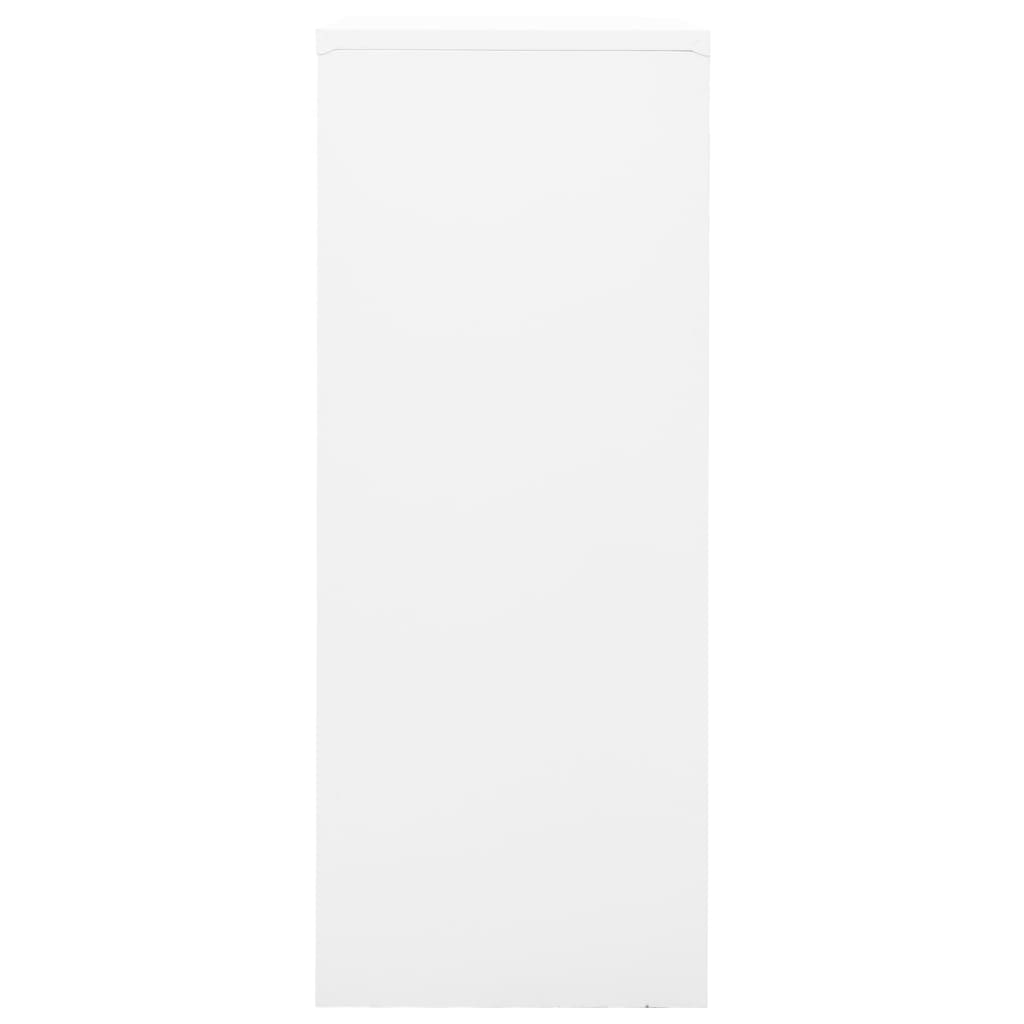 Офис шкаф, бял, 90x40x102 см, стомана