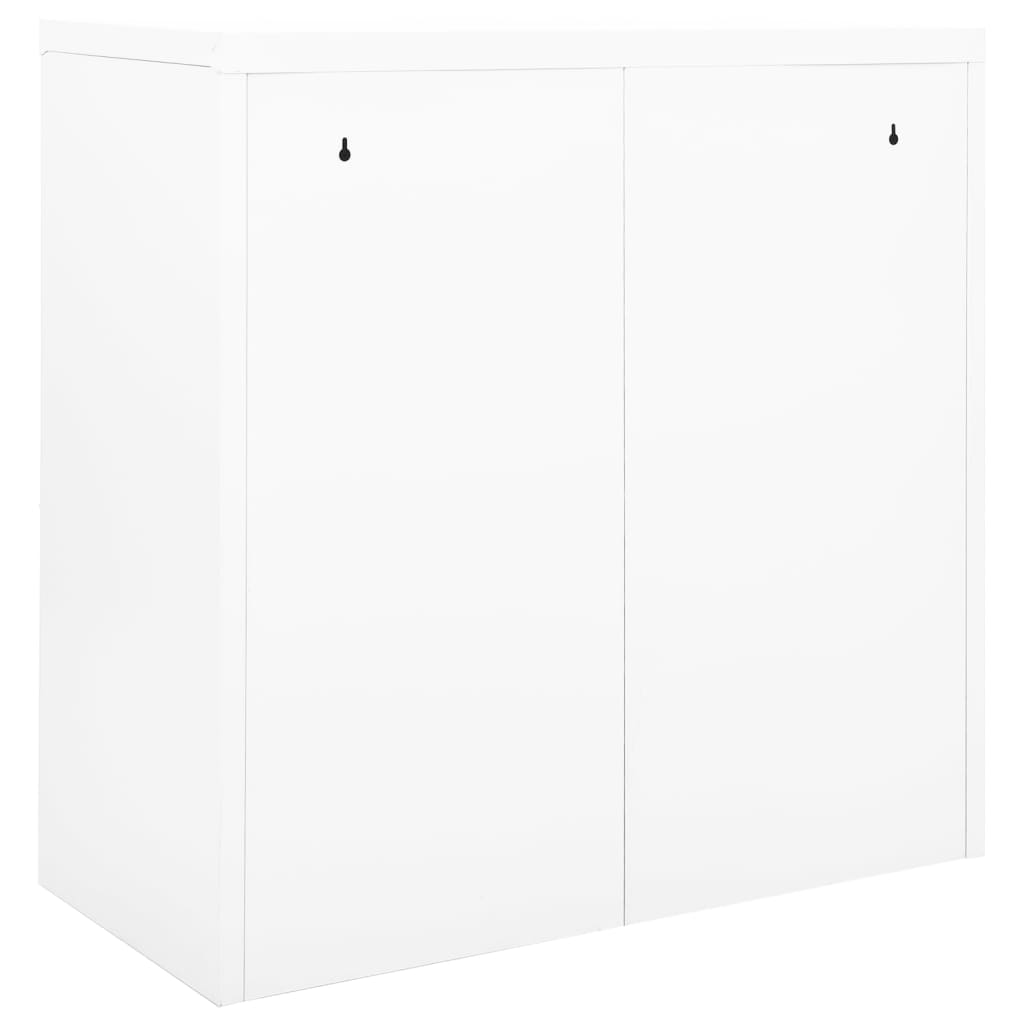 Шкаф с плъзгаща врата, бял, 90x40x90 см, стомана