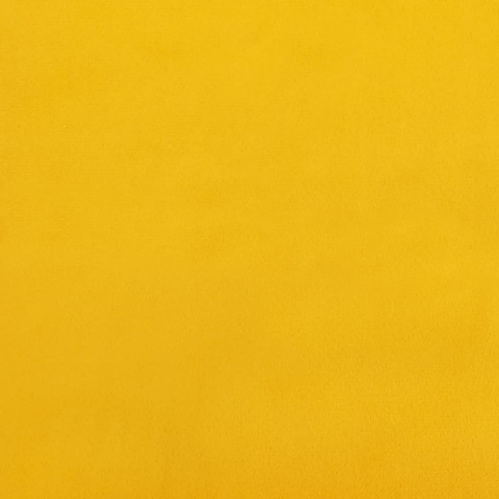 Табуретка, жълта, 78x56x32 см, кадифе