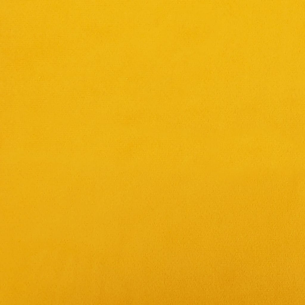 Табуретка, жълта, 78x56x32 см, кадифе