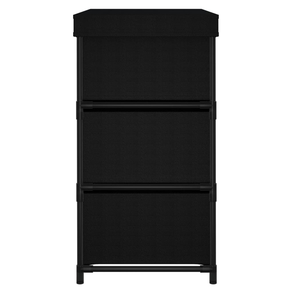 Шкаф за съхранение с 6 чекмеджета, 55x29x55 см, черна стомана