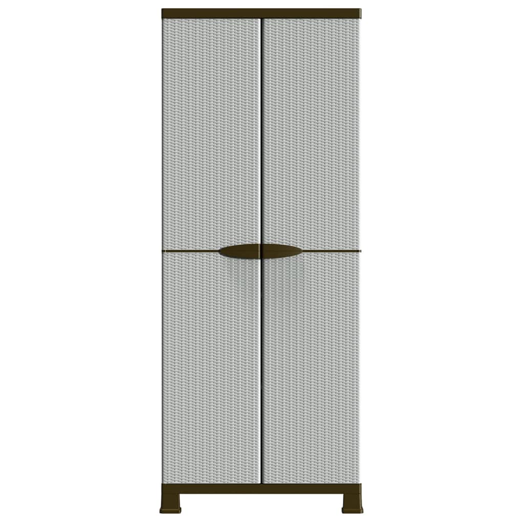 Пластмасов шкаф, 68x39x171,5 см, ратанов дизайн