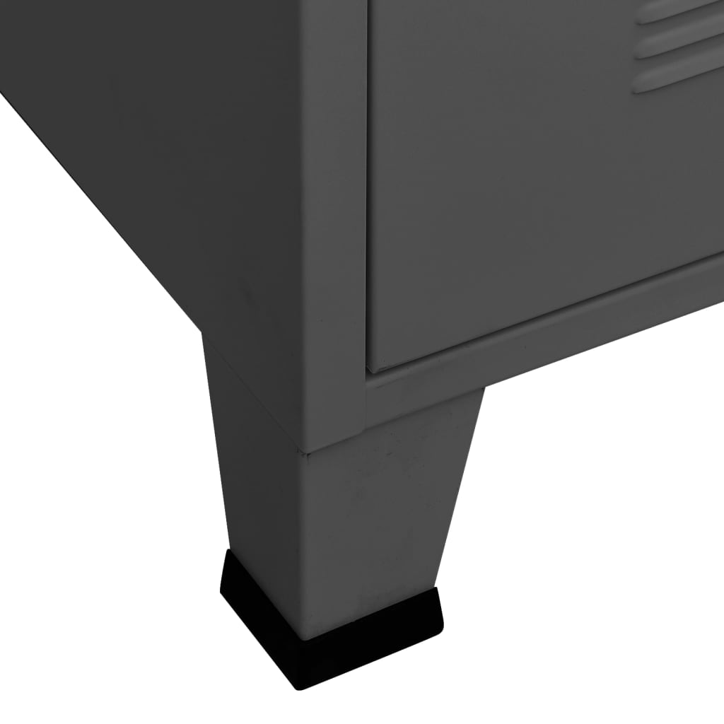 Индустриален ТВ шкаф, антрацит, 105x35x42 см, метал