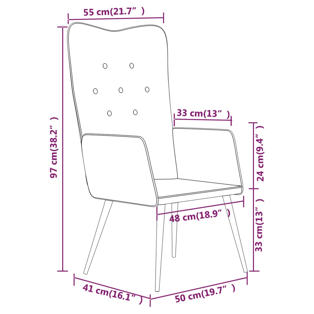 Wingback стол, кафяво и кремаво, естествена кожа