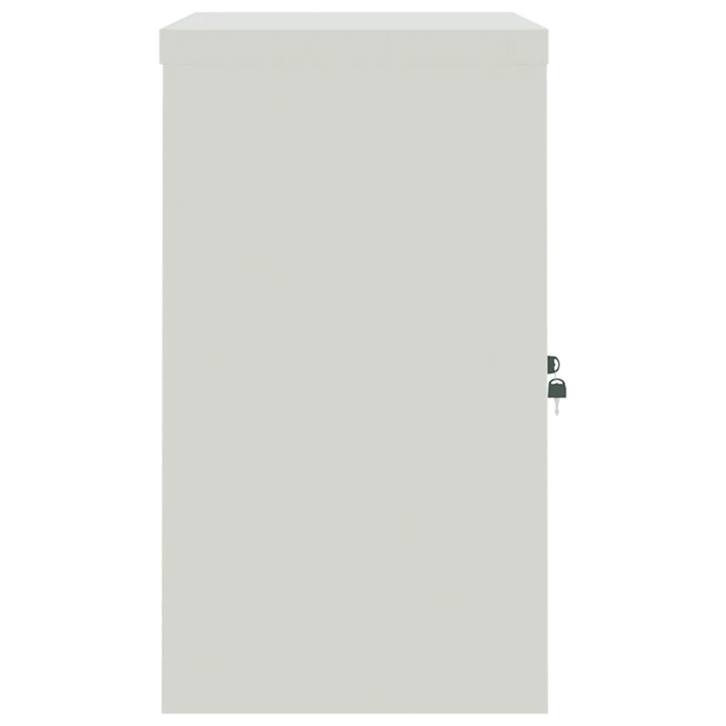 Шкаф за папки светлосиво и тъмносиво 90x40x70 см стомана