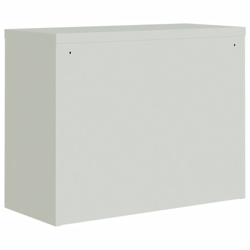 Шкаф за папки светлосиво и тъмносиво 90x40x70 см стомана