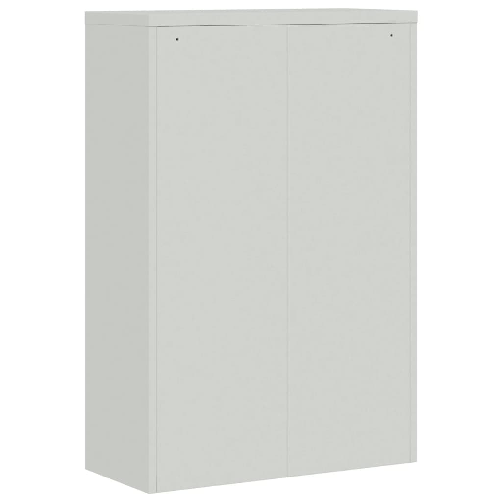 Шкаф за папки светлосиво и тъмносиво 90x40x140 см стомана