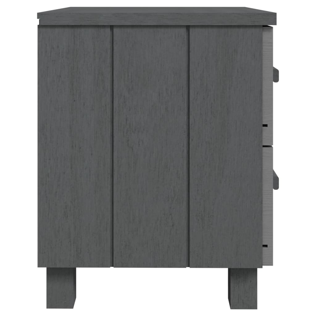 Нощно шкафче HAMAR, тъмносиво, 40x35x44,5 см, бор масив