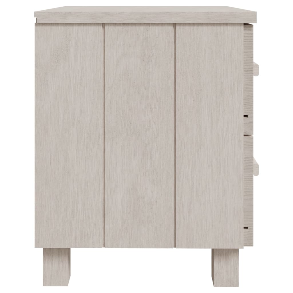 Нощни шкафчета HAMAR, 2 бр, бели, 40x35x44,5 см, бор масив