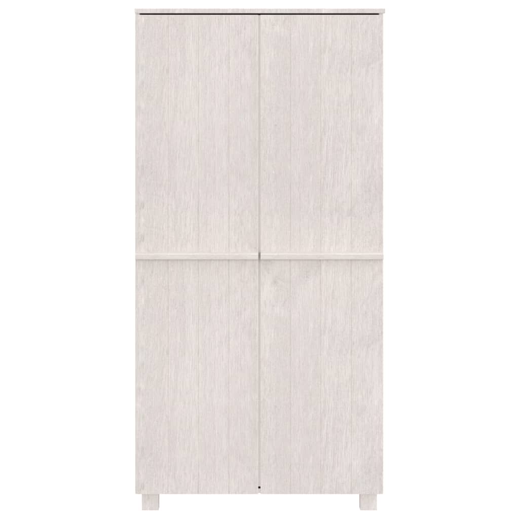 Гардероб HAMAR, бял, 89x50x180 см, борово дърво масив