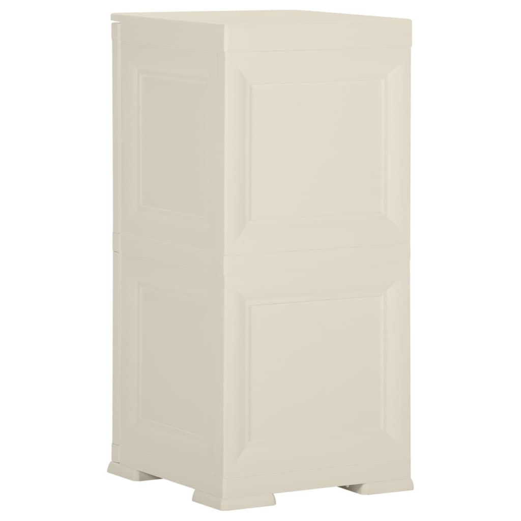 Пластмасов шкаф, 40x43x85,5 см, дървен дизайн, ванилов лед