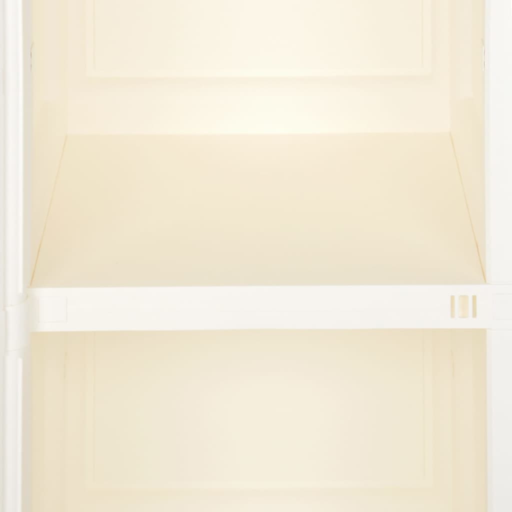 Пластмасов шкаф, 40x43x85,5 см, дървен дизайн, ангорско бяло