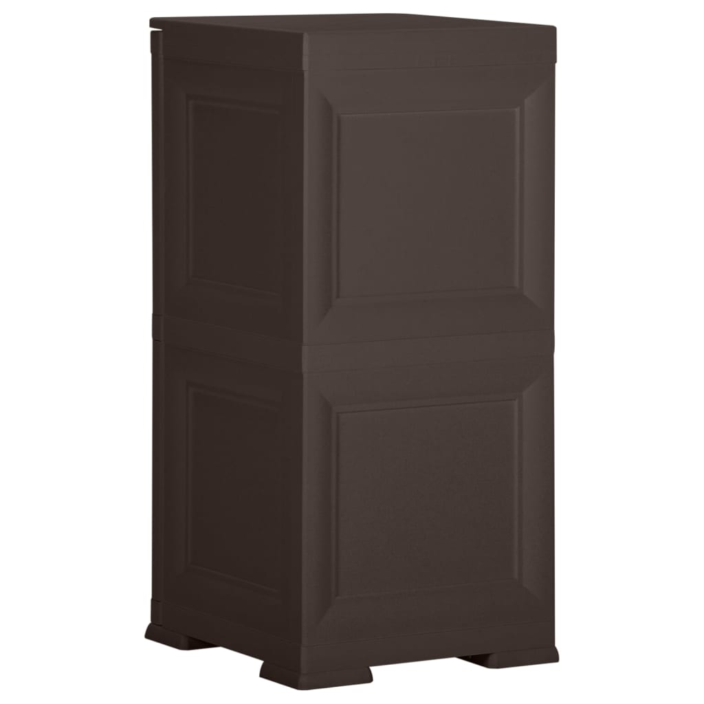 Пластмасов шкаф, 40x43x85,5 см, дървен дизайн, кафяв