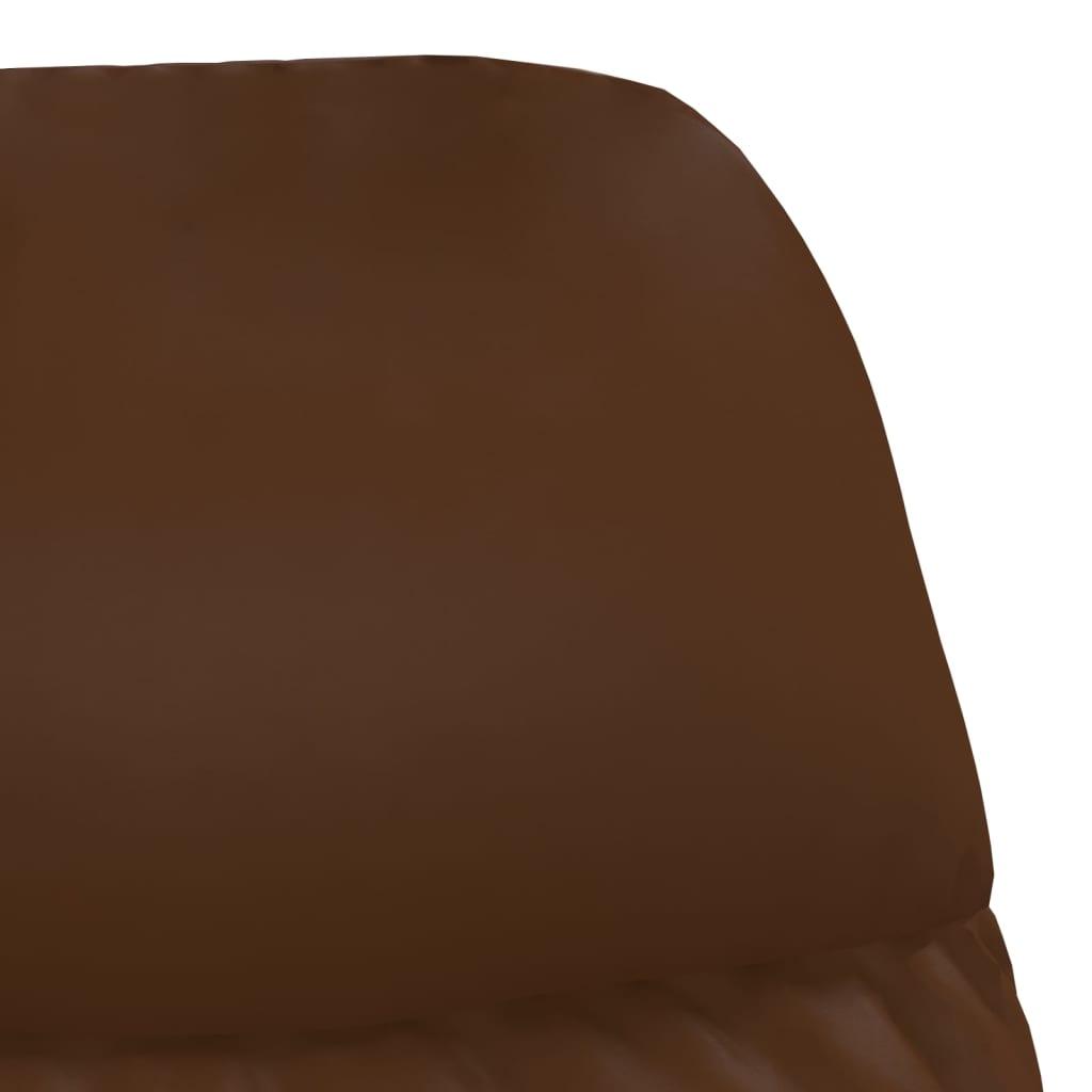 Релакс стол, лъскаво кафяво, изкуствена кожа