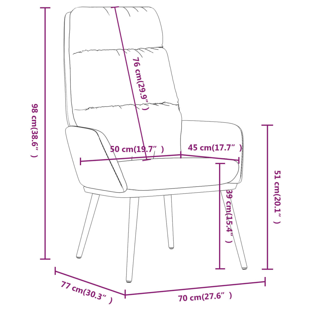 Релакс стол, тъмносив, текстил