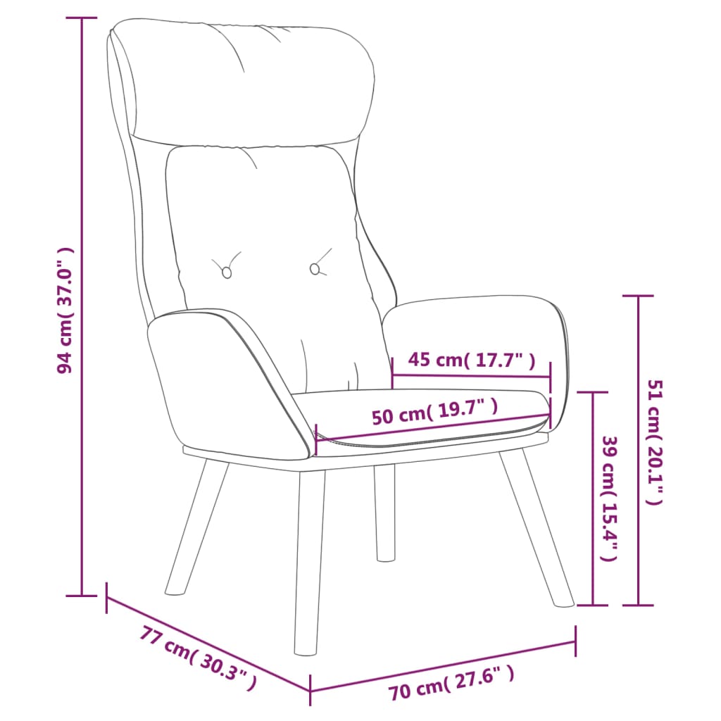 Релакс стол, тъмносив, текстил и PVC